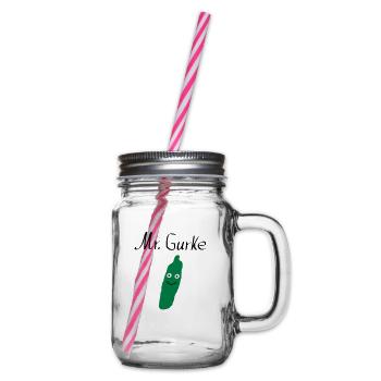 Gurke Baby Geburt Geschenk - Henkelglas mit Schraubdeckel - Klar - Rechts