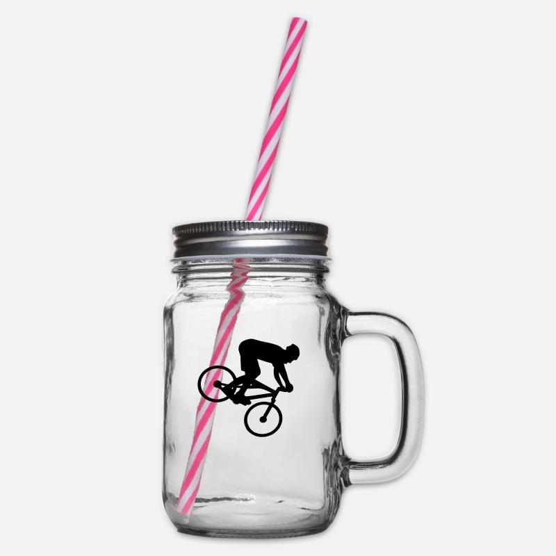 downhill mtb mountain biker - Henkelglas mit Schraubdeckel - Klar