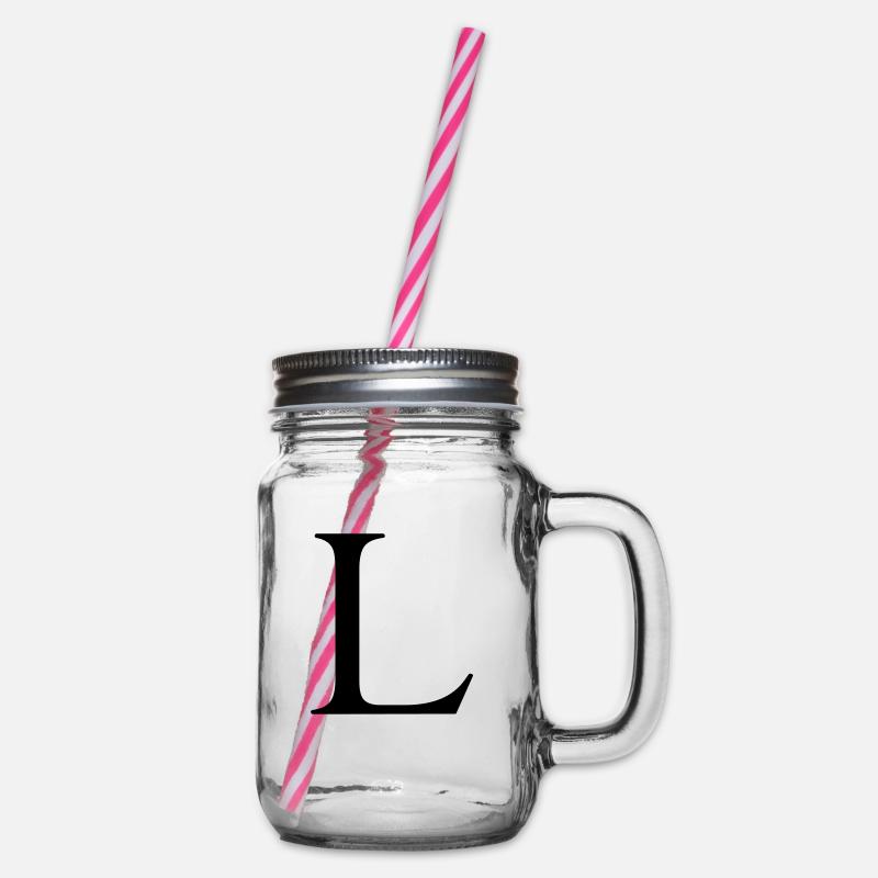 l - Henkelglas mit Schraubdeckel - Klar