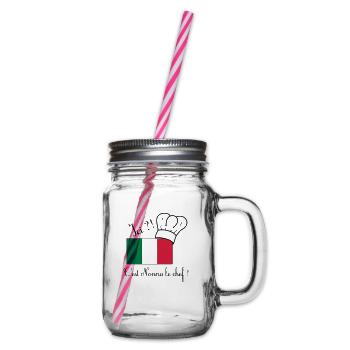 Ici ?! C'est Nonna le chef ! - Bocal à boisson - transparent - Droite