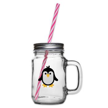 Penguin - Glass jar with handle and screw cap - clear - Right