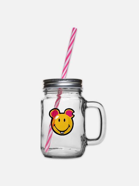 Smiley Mouse - Henkelglas mit Schraubdeckel - Klar