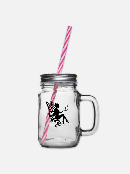Fee in Deiner Wunschfarbe - Henkelglas mit Schraubdeckel - Klar