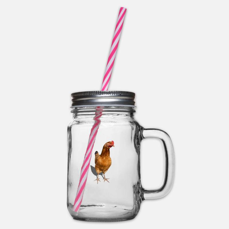 poule - Bocal à boisson - transparent