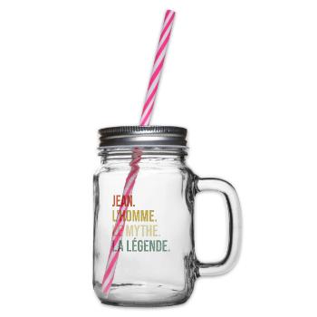 Jean L'homme Le Mythe La Légende Cadeau Humour - Bocal à boisson - transparent - Droite