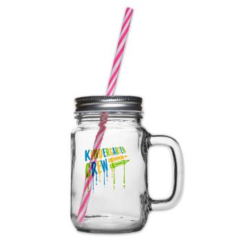 Friends Kindergarten Crew Crayons - Glass jar with handle and screw cap - clear - Right