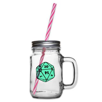 Cube - Glass jar with handle and screw cap - clear - Right