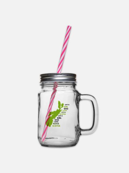 GOWILD - Just a girl who loves Nova Scotia - Henkelglas mit Schraubdeckel - Klar