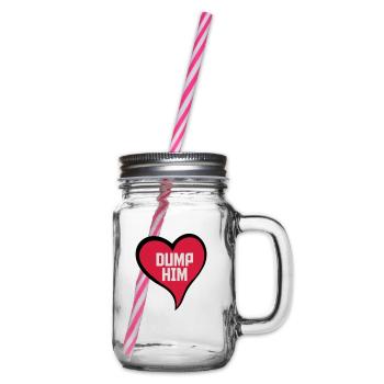 Dump Him Quote Logo - Bocal à boisson - transparent - Droite
