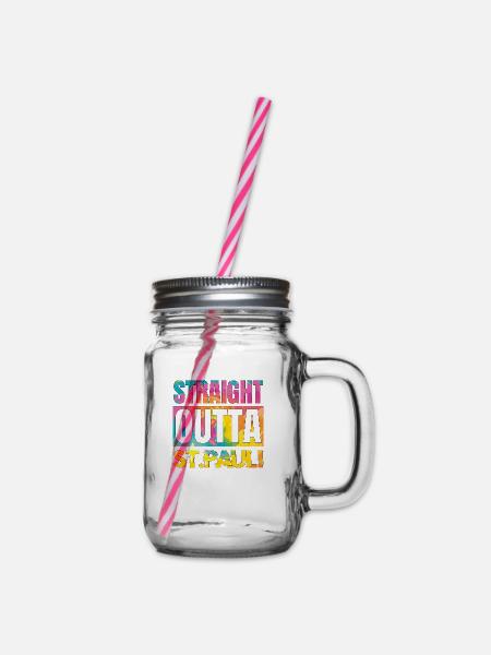 St Pauli Hamburg Heimat Stolz Geschenk - Henkelglas mit Schraubdeckel - Klar