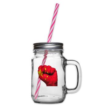 Fist China - Glass jar with handle and screw cap - clear - Right