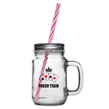 Poker Team - Glass jar with handle and screw cap - clear - Right
