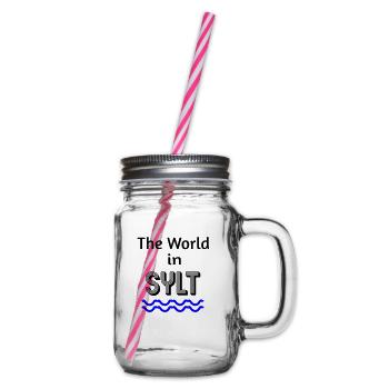 The World in Sylt - Glass jar with handle and screw cap - clear - Right