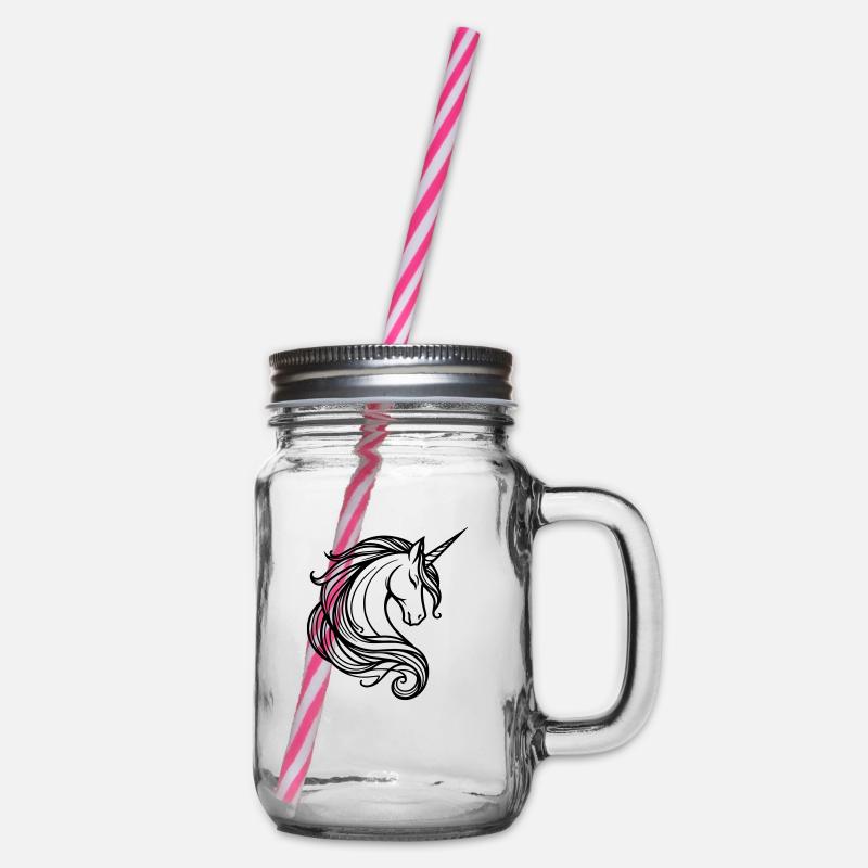 Einhorn - Henkelglas mit Schraubdeckel - Klar