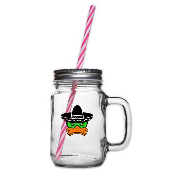 mexico duck 02 - Henkelglas mit Schraubdeckel - Klar - Rechts