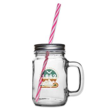 Aged to perfection 1963 Retro -Edition 2025. - Glass jar with handle and screw cap - clear - Right