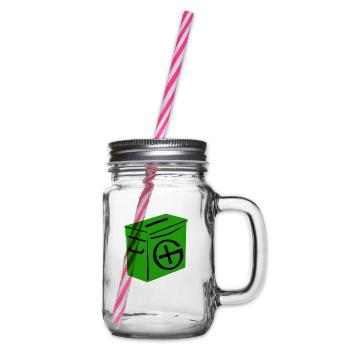 Geocaching: Ammo Can - Glass jar with handle and screw cap - clear - Right