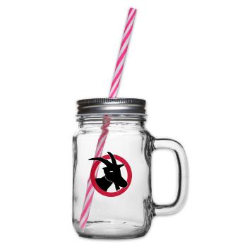 Attention goats - Glass jar with handle and screw cap - clear - Right