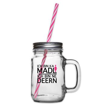 Ich bin ka Madl, Ich bin ne Deern - Henkelglas mit Schraubdeckel - Klar - Rechts