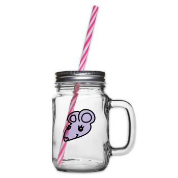 Sweet Mouse - Glass jar with handle and screw cap - clear - Right
