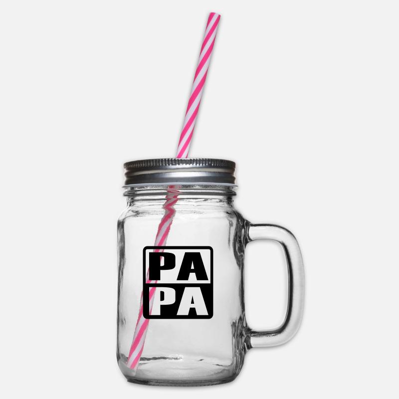 PAPA - Henkelglas mit Schraubdeckel - Klar