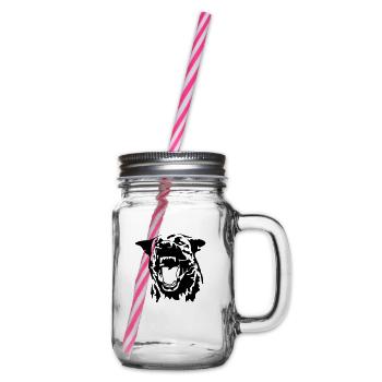 Herderkopf - Henkelglas mit Schraubdeckel - Klar - Rechts