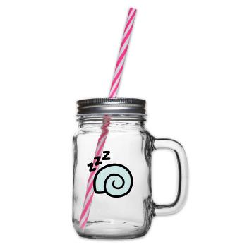 Sleeping snail - Glass jar with handle and screw cap - clear - Right