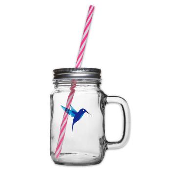 HUMMINGBIRD T SHIRT - Glass jar with handle and screw cap - clear - Right