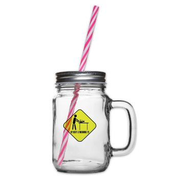 Layer work - Glass jar with handle and screw cap - clear - Right