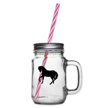 Cute Pony - Glass jar with handle and screw cap - clear - Right