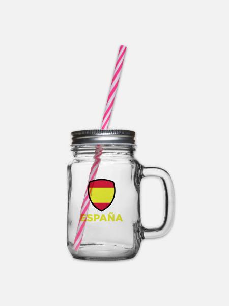 Drapeau national d'Espagne - Bocal à boisson - transparent