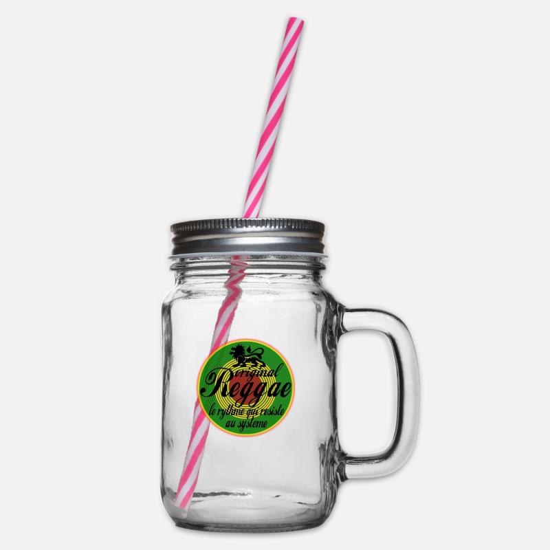 original reggae le rythme qui resiste au systeme - Bocal à boisson - transparent