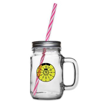 TÜV 1975 - Glass jar with handle and screw cap - clear - Right