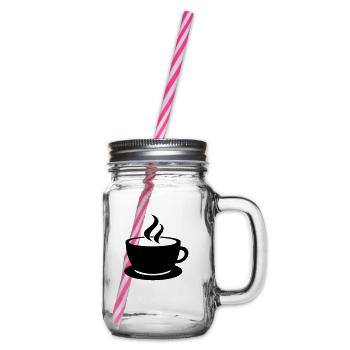 coffee cup tea cafe - Henkelglas mit Schraubdeckel - Klar - Rechts