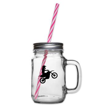 motocross - Henkelglas mit Schraubdeckel - Klar - Rechts