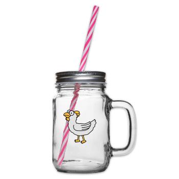 chicken - Glass jar with handle and screw cap - clear - Right