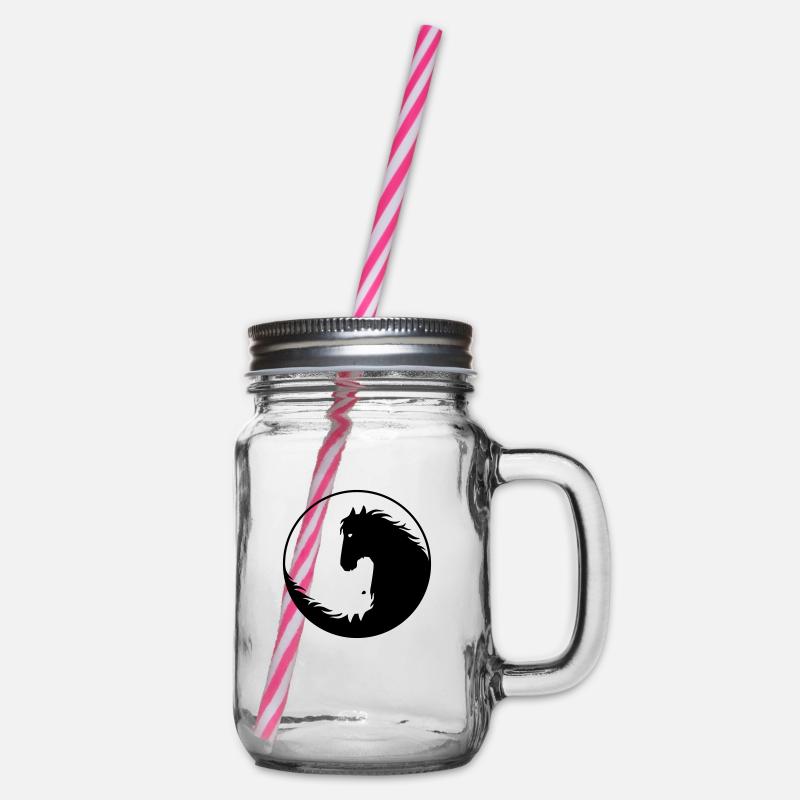 Chevaux Yin Yang - Bocal à boisson - transparent