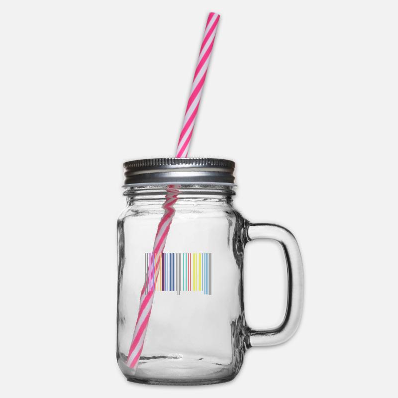 Barcode - Henkelglas mit Schraubdeckel - Klar