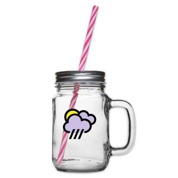 nuageux avec icône de chills icône météo - Bocal à boisson - transparent - Droite