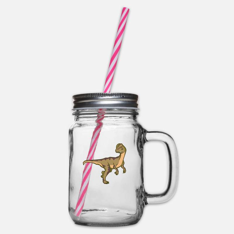 Ceratosaurus Dino Dinosaur Gift Idea Primeval - Boccale con coperchio avvitabile - trasparente