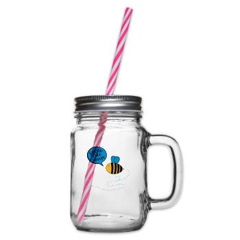 Philosophie Sokrates Biene Lustiger Spruch Tier - Henkelglas mit Schraubdeckel - Klar - Rechts