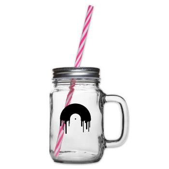 record_disc - Glass jar with handle and screw cap - clear - Right