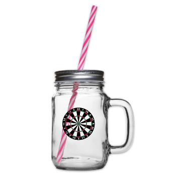 Target for darts - Glass jar with handle and screw cap - clear - Right