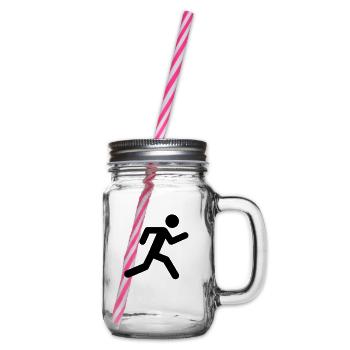 man_run__f1 - Henkelglas mit Schraubdeckel - Klar - Rechts