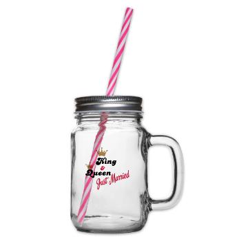 wedding - Glass jar with handle and screw cap - clear - Right