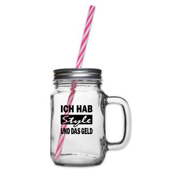 ich hab style und das geld - Henkelglas mit Schraubdeckel - Klar - Rechts