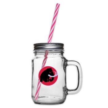 angry mammoth böses Mammut - Henkelglas mit Schraubdeckel - Klar - Rechts