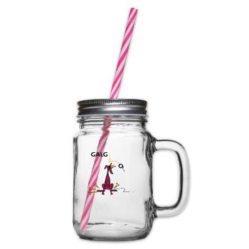galg_oh - Glass jar with handle and screw cap - clear - Right