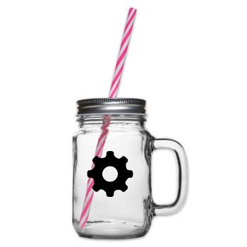 Gear - Henkelglas mit Schraubdeckel - Klar - Rechts