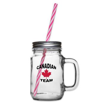 Canadian team - Glass jar with handle and screw cap - clear - Right